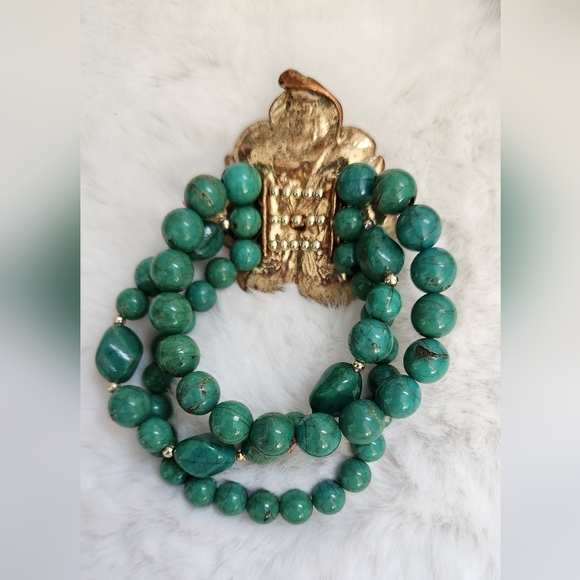 Vintage Flower Stretchy Beaded bracelet - Picture 6 of 9